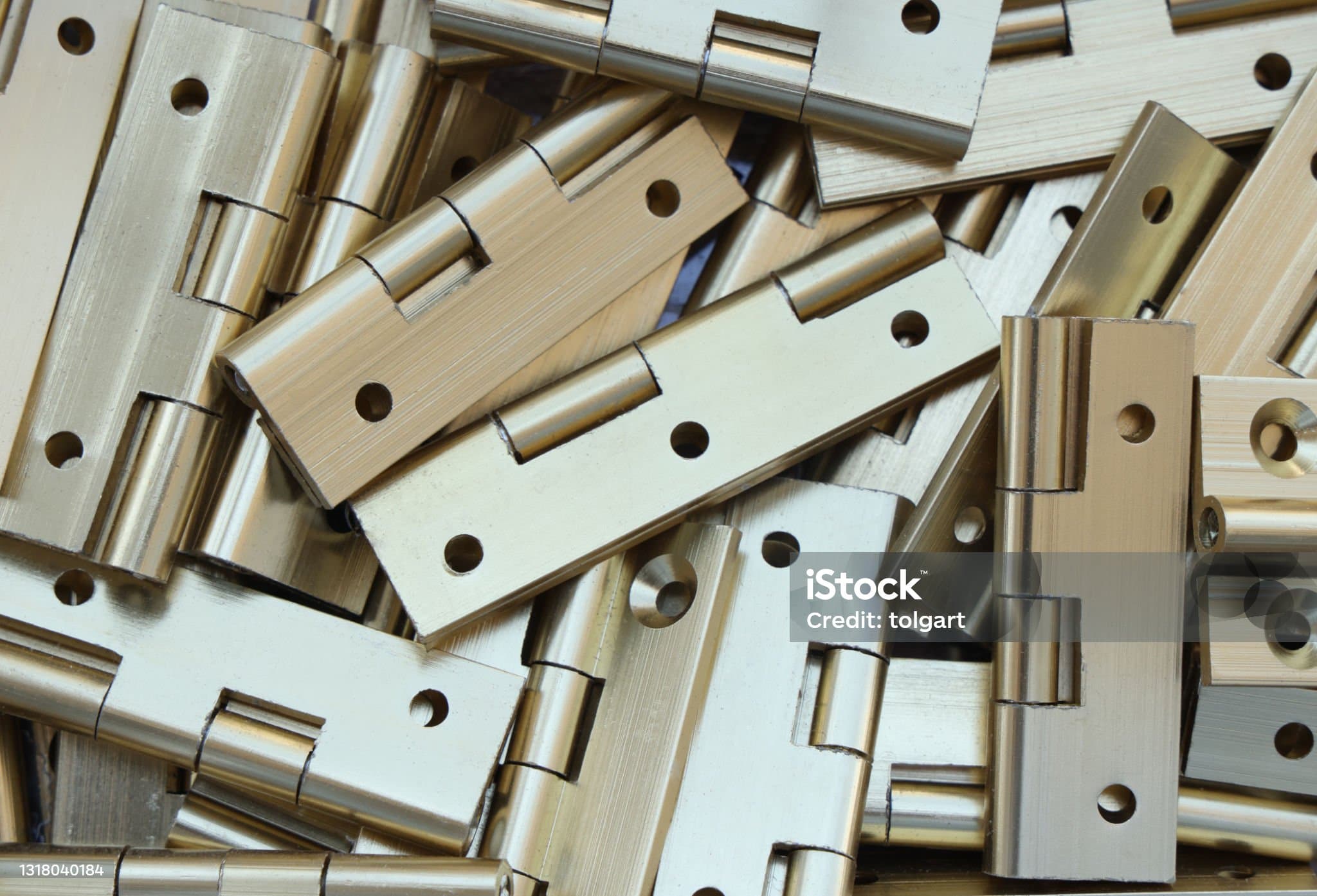 Batch of precision-manufactured brass door hinges